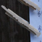 clip de música para clarinete hecho a mano de madera maciza, regalo para clarinetistas